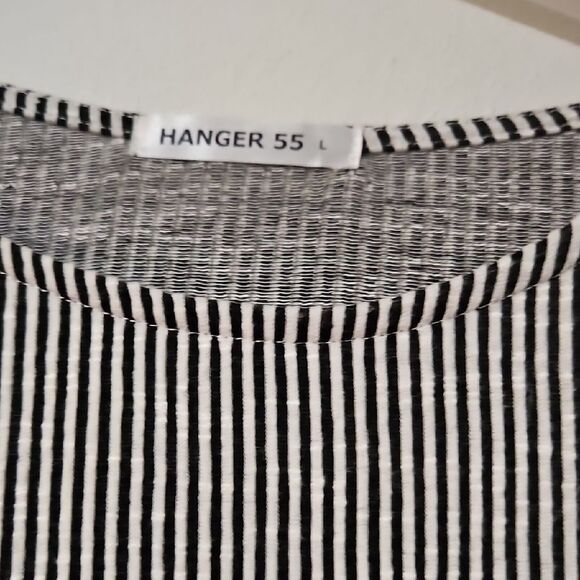 Striped Black and White Women's Top - Picture 2 of 6